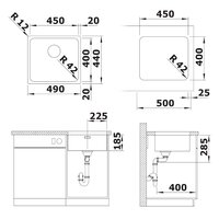 Blanco Solis 450-U нержавеющая сталь матовая (526120) Image #2