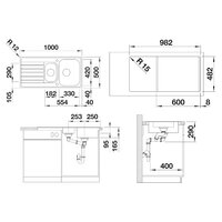 Blanco Livit II 6 S нержавеющая сталь матовая клапан автомат (526624) Image #2