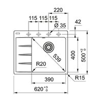 Franke CNG 611/211-62 TL (белый) Image #2