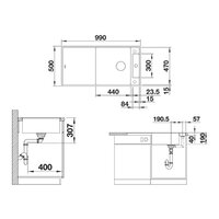 Blanco Axia III XL 6 S-F белый доска из стекла (523529) Image #5