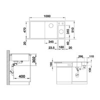 Blanco Axia III 6 S чёрный доска ясень левая (525849) Image #4