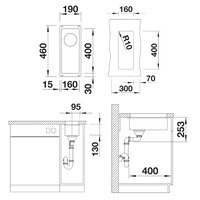 Blanco Subline 160-U Silgranit антрацит (523396) Image #2