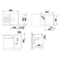 Blanco Zia 45 S Compact Silgranit чёрный клапан автомат (526008) Image #2