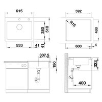 Blanco Palona 6 Ceramica магнолия глянец клапан автомат (524732) Image #2