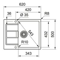 Franke Sirius 2.0 S2D 611-62 (500) Tectonite 143.0628.363 (белый) Image #2