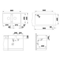 Blanco Zia 8 S Silgranit вулканический серый (527392) Image #2