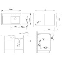 Blanco Zenar 45 S Silgranit тёмная скала правая (523785) Image #2