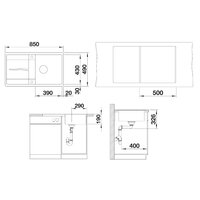 Blanco Metra 5 S-F Silgranit антрацит клапан автомат (519097) Image #2