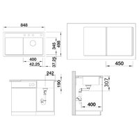 Blanco Zenar 45 S-F Silgranit тёмная скала левая (523833) Image #2
