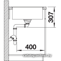 Blanco Axia III XL 6 S-F антрацит доска ясень (523520) Image #5