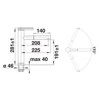 Blanco Linee-S кофе / хром (518445) Image #2