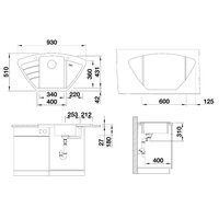 Blanco Zia 9 E Silgranit антрацит клапан автомат (514756) Image #2
