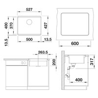 Blanco Etagon 500-F Silgranit тёмная скала (526344) Image #2