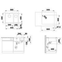 Blanco Andano 340/180-U левая (522979) Image #2