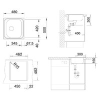 Blanco Tipo 45 нержавеющая сталь матовая (525320) Image #2
