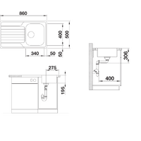 Blanco Dinas 45 S нержавеющая сталь матовая (523374) Image #3