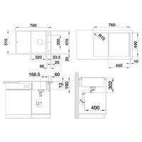 Blanco Axia III 45 S вулканический серый доска из стекла (527218) Image #2