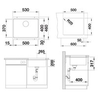 Blanco Etagon 500-U Silgranit вулканический серый (527258) Image #2