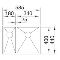 Blanco Zerox 340/180-U нержавеющая сталь полированная левая (521613) Image #2