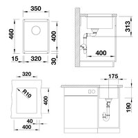 Blanco Subline 320-U Silgranit антрацит (523406) Image #2