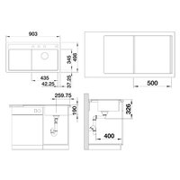 Blanco Zenar 5 S-F Silgranit деликатный белый правая (527183) Image #2