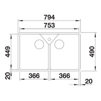 Blanco VILLAE Farmhouse Double Ceramica белый глянец (525164) Image #2