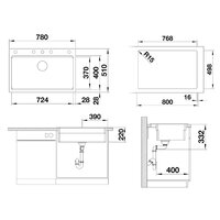 Blanco Etagon 8 Silgranit чёрный клапан автомат (525892) Image #2