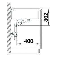 Blanco Axia III 6 S доска стекло чаша слева, темная скала  [524654] Image #6