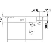 Blanco Axia III 6 S доска ясень чаша слева, антрацит  [524643] Image #4