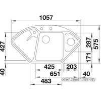 Blanco Delta II-F Silgranit тёмная скала (523671) Image #5