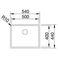 Blanco Claron 500-U нержавеющая сталь матовая Durinox (523386) Image #3