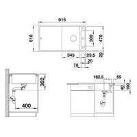 Blanco Axia III 5 S антрацит доска из стекла (523215) Image #4