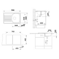 Blanco Tipo 45 S Compact нержавеющая сталь матовая (513441) Image #2