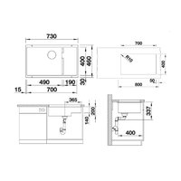 Blanco Subline 700-U Level Silgranit чёрный (526004) Image #2