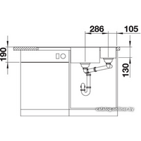 Blanco Axia III 6 S-F жасмин доска из стекла правая (524673) Image #5