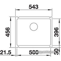 Blanco Subline 500-U Silgranit чёрный (525995) Image #2