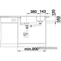 Blanco Delta II-F Silgranit антрацит (523670) Image #6