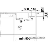 Blanco Delta II-F Silgranit белый (523673) Image #4