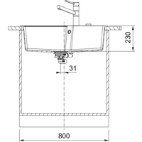 Franke UBG 610-72 114.0741.504 (оникс) Image #3