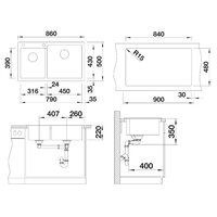 Blanco Pleon 9 Silgranit антрацит / левая (527637) Image #2