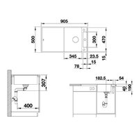 Blanco Axia III 5 S-F белый доска из стекла (523234) Image #5
