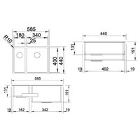 Blanco Claron 340/180-U левая нержавеющая сталь полированная (521609) Image #3