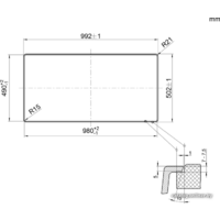 Blanco Axia III 6 S-F кофе доска из стекла правая (524674) Image #6