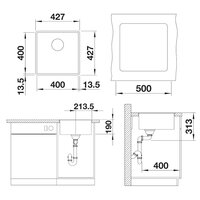 Blanco Subline 400-F Silgranit вулканический серый (527348) Image #2